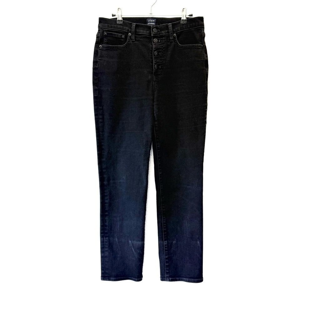 J. Crew stove pipe high rise Women's Dark Black Skinny Jeans 29